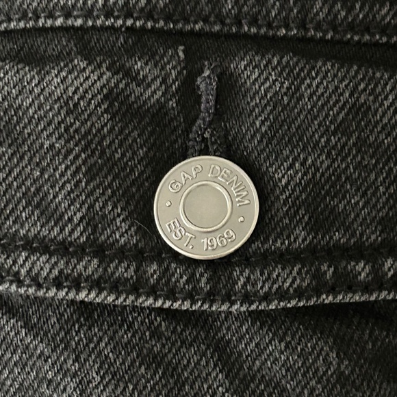 Gap Black Denim Sherpa Lined Trucker Chore Jacket - Picture 14 of 16